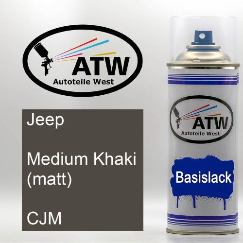 Jeep, Medium Khaki (matt), CJM: 400ml Sprühdose, von ATW Autoteile West.